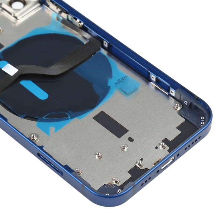 Battery Back Cover (with Side Keys & Card Tray & Power + Volume Flex Cable & Wireless Charging Module) for iPhone 12(Blue) - free shipping - PMC TechLife - Order now!
