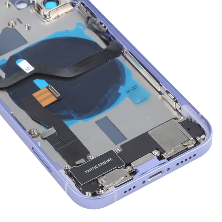 Battery Back Cover Assembly (with Side Keys & Speaker Ringer Buzzer & Motor & Camera Lens & Card Tray & Power Button + Volume Button + Charging Port & Wireless Charging Module) for iPhone 12(Purple) - Back Cover by PMC TechLife | Online Shopping South Africa | PMC TechLife