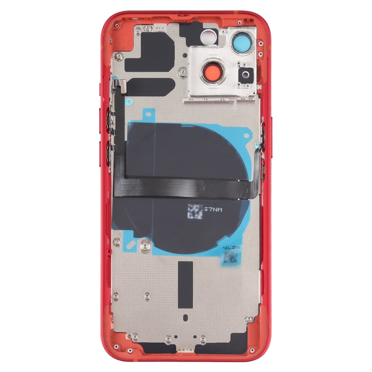 For iPhone 13 Battery Back Cover with Side Keys & Card Tray & Power + Volume Flex Cable & Wireless Charging Module(Red) - Back Cover by PMC TechLife | Online Shopping South Africa | PMC TechLife