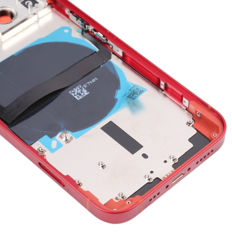 For iPhone 13 Battery Back Cover with Side Keys & Card Tray & Power + Volume Flex Cable & Wireless Charging Module(Red) - Back Cover by PMC TechLife | Online Shopping South Africa | PMC TechLife