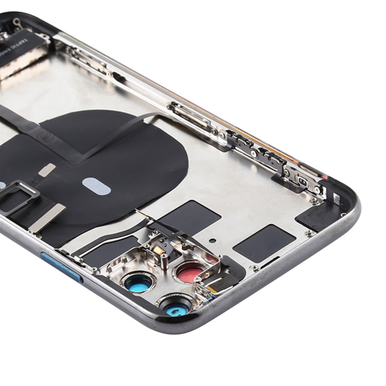 Battery Back Cover Assembly (with Side Keys & Power Button + Volume Button Flex Cable & Wireless Charging Module & Motor & Charging Port & Speaker Ringer Buzzer & Card Tray & Camera Lens Cover) for iPhone 11 Pro(Green) - Back Cover by PMC TechLife | Online Shopping South Africa | PMC TechLife