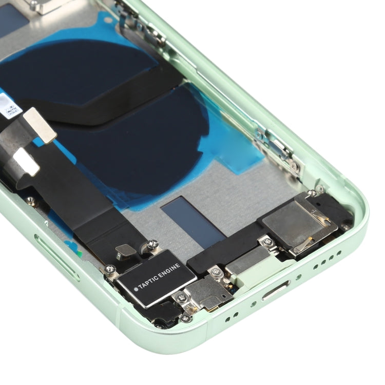 Battery Back Cover Assembly (with Side Keys & Speaker Ringer Buzzer & Motor & Camera Lens & Card Tray & Power Button + Volume Button + Charging Port & Wireless Charging Module) for iPhone 12 Mini(Green) - Back Cover by PMC TechLife | Online Shopping South Africa | PMC TechLife | Buy Now Pay Later Mobicred