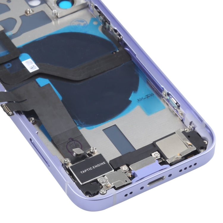 Battery Back Cover Assembly (with Side Keys & Speaker Ringer Buzzer & Motor & Camera Lens & Card Tray & Power Button + Volume Button + Charging Port & Wireless Charging Module) for iPhone 12 Mini(Purple) - Back Cover by PMC TechLife | Online Shopping South Africa | PMC TechLife