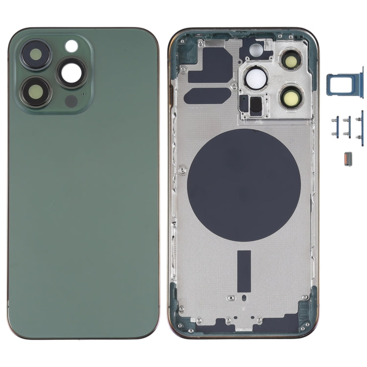 Back Housing Cover with SIM Card Tray & Side  Keys & Camera Lens for iPhone 13 Pro(Green) - Back Cover by PMC TechLife | Online Shopping South Africa | PMC TechLife