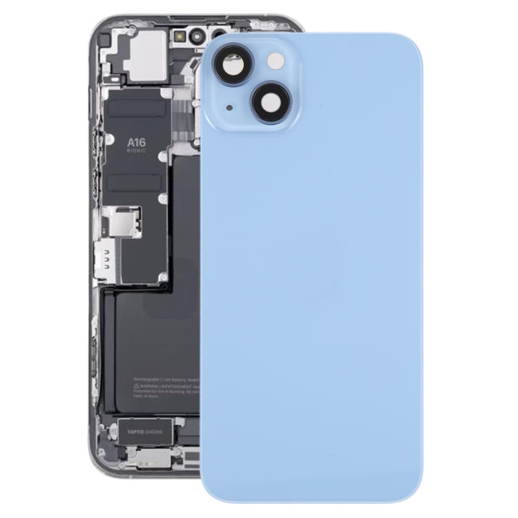 Glass Battery Back Cover with Holder for iPhone 14 Plus(Blue) -  by PMC TechLife | Online Shopping South Africa | PMC TechLife