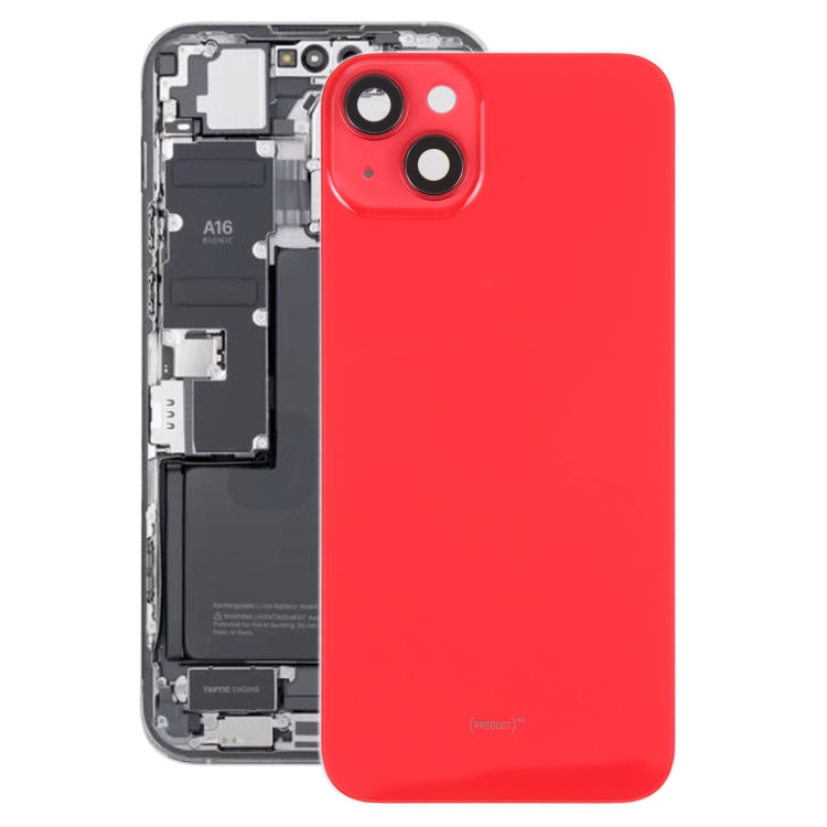 Glass Battery Back Cover with Holder for iPhone 14 Plus(Red) - Back Cover by PMC TechLife | Online Shopping South Africa | PMC TechLife | Buy Now Pay Later Mobicred