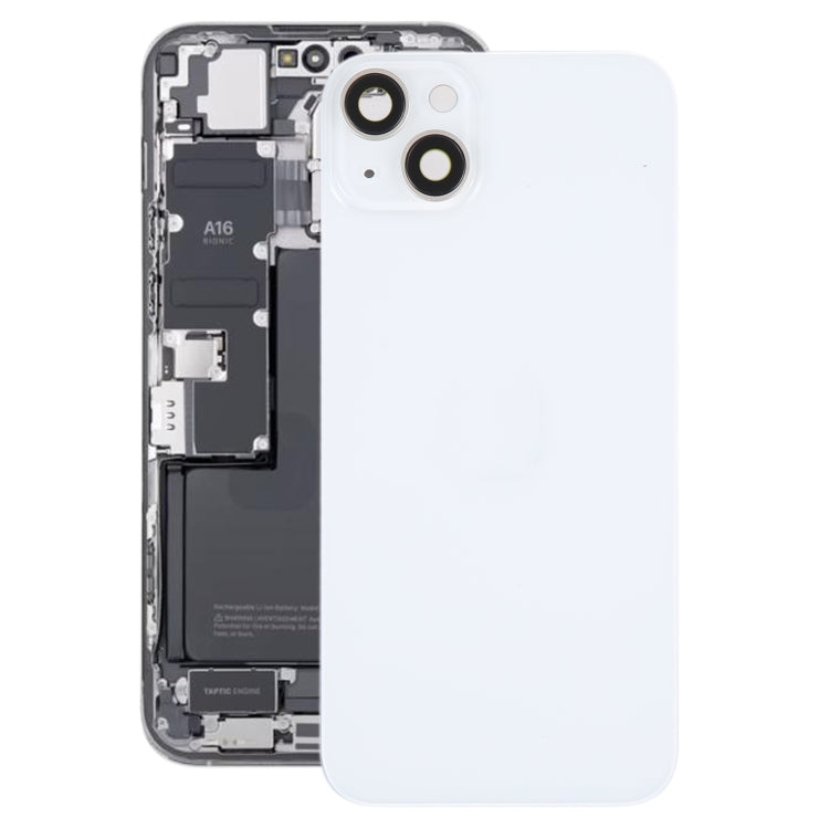 Glass Battery Back Cover with Holder for iPhone 14 Plus(White) -  by PMC TechLife | Online Shopping South Africa | PMC TechLife