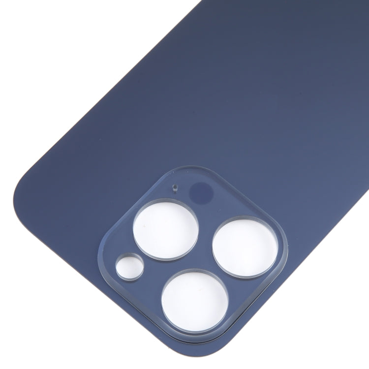 For iPhone 15 Pro Easy Replacement Big Camera Hole Glass Back Battery Cover(Blue) -  by PMC TechLife | Online Shopping South Africa | PMC TechLife