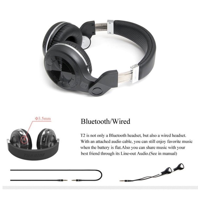 Bluedio T2+ Turbine Wireless Bluetooth 4.1 Stereo Headphones Headset with Mic & Micro SD Card Slot & FM Radio, For iPhone, Samsung, Huawei, Xiaomi, HTC and Other Smartphones, All Audio Devices(Black) - free shipping - PMC TechLife - Order now!