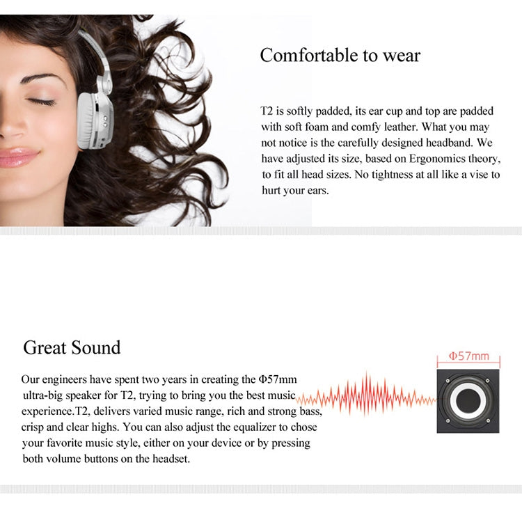 Bluedio T2+ Turbine Wireless Bluetooth 4.1 Stereo Headphones Headset with Mic & Micro SD Card Slot & FM Radio, For iPhone, Samsung, Huawei, Xiaomi, HTC and Other Smartphones, All Audio Devices(Black) - free shipping - PMC TechLife - Order now!