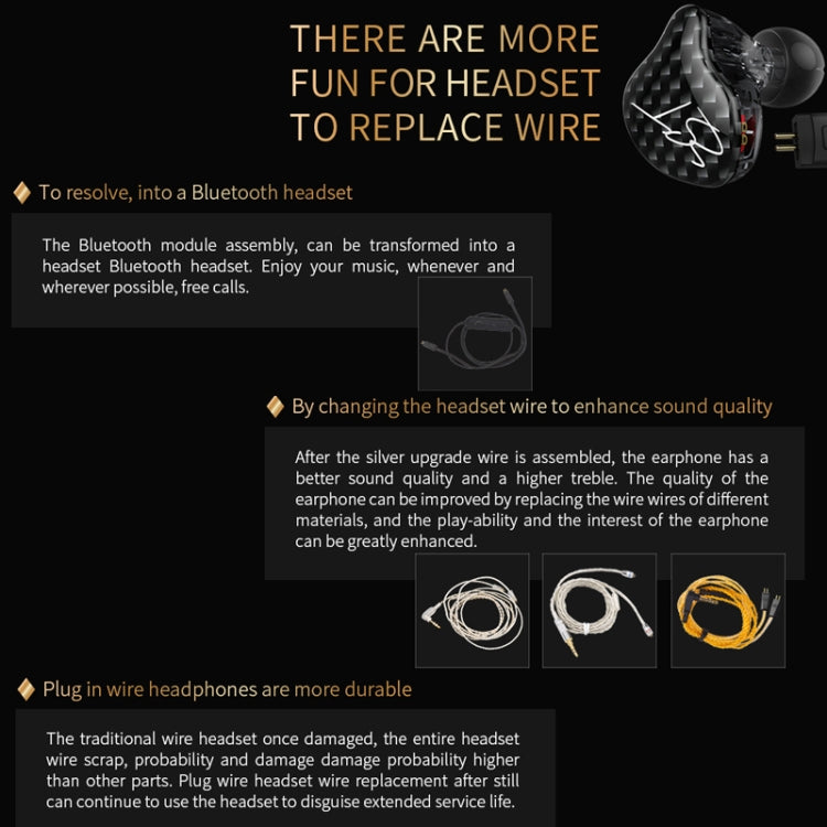 KZ ZST Circle Iron In-ear Mega Bass MP3 Dual Unit Earphone without Microphone (Carbon Fiber Black) - free shipping - PMC TechLife - Order now!