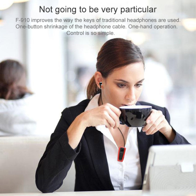 Fineblue F910 CSR4.1 Retractable Cable Caller Vibration Reminder Anti-theft Bluetooth Headset(Grey) - free shipping - PMC TechLife - Order now!