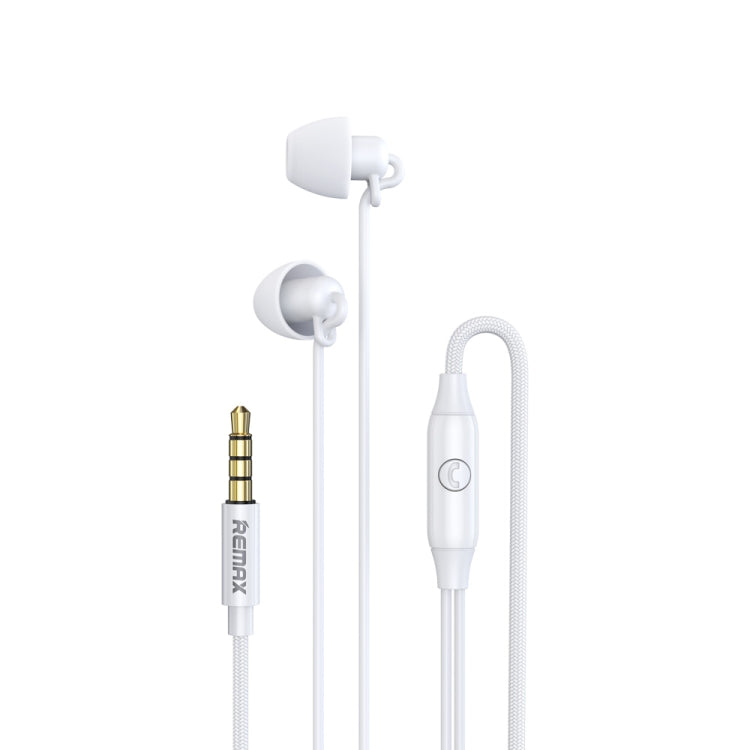 REMAX RM-208 In-Ear Stereo Sleep Earphone with Wire Control + MIC, Support Hands-free(White) - free shipping - PMC TechLife - Order now!