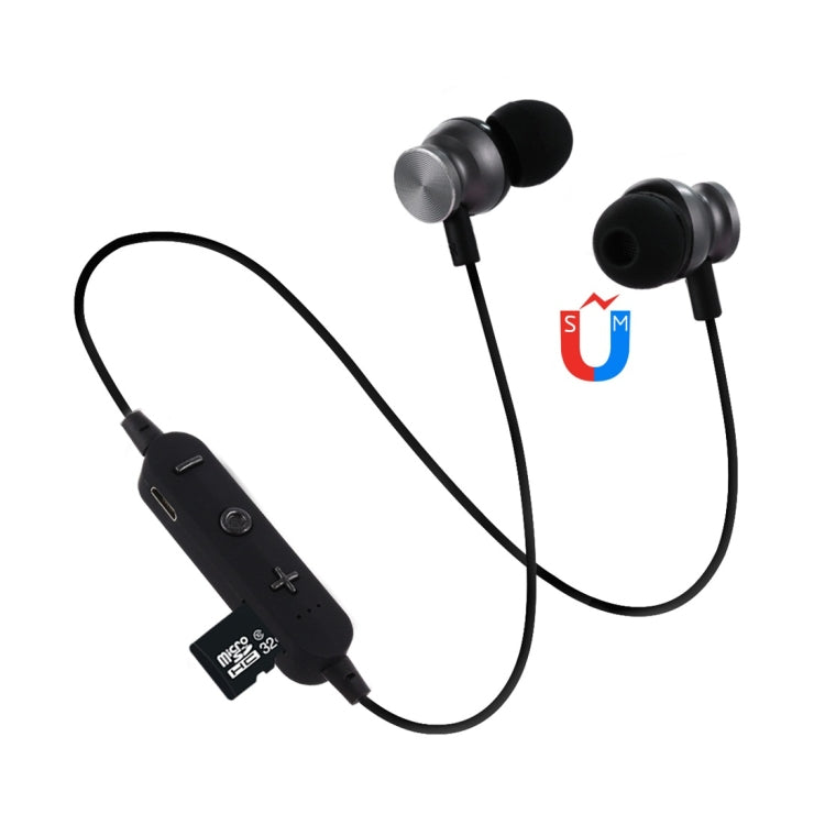 F17 Bluetooth 4.2 Hanging Neck Design Bluetooth Headset, Support Music Play & Switching & Volume Control & Answer(Black) - Neck-mounted Earphone by PMC TechLife | Online Shopping South Africa | PMC TechLife