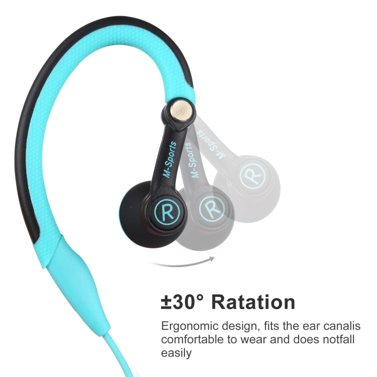 Mucro MB-232 Running In-Ear Sport Earbuds Earhook Wired Stereo Headphones for Jogging Gym(Blue) - free shipping - PMC TechLife - Order now!