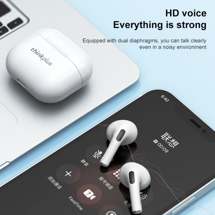 Original Lenovo LivePods LP40 TWS IPX4 Waterproof Bluetooth Earphone with Charging Box, Support Touch & HD Call & Siri & Master-slave Switching (White) - free shipping - PMC TechLife - Order now!