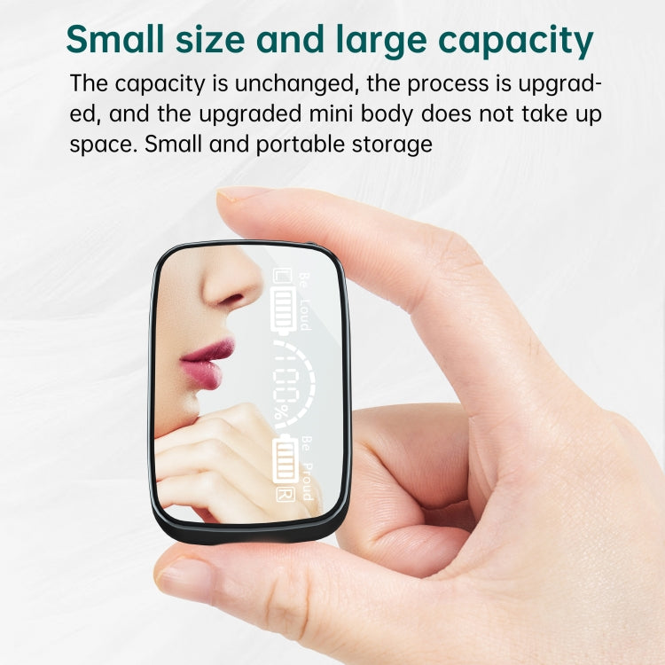 M9 Bluetooth 5.1 TWS Mirror Digital Display Wireless Bluetooth Earphone with Charging Box Flashlight , Support Touch & Siri & Battery Display(Black) - TWS Earphone by PMC TechLife | Online Shopping South Africa | PMC TechLife