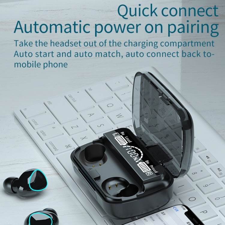 M10 Bluetooth 5.1 TWS Digital Display Wireless Bluetooth Earphone with Charging Box, Support Touch & Siri & Battery Display(Green) - TWS Earphone by PMC TechLife | Online Shopping South Africa | PMC TechLife