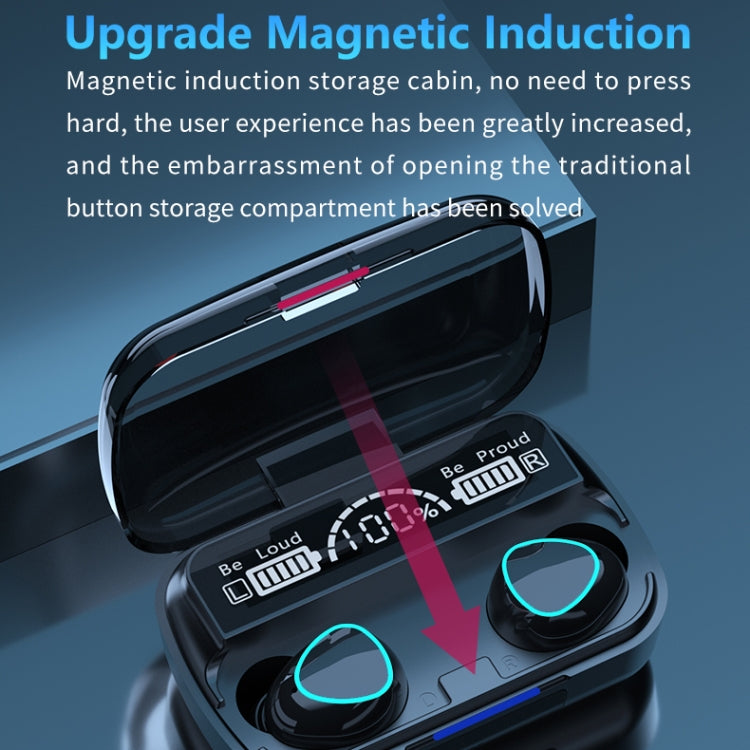 M10 Bluetooth 5.1 TWS Digital Display Wireless Bluetooth Earphone with Charging Box, Support Touch & Siri & Battery Display(Green) - TWS Earphone by PMC TechLife | Online Shopping South Africa | PMC TechLife