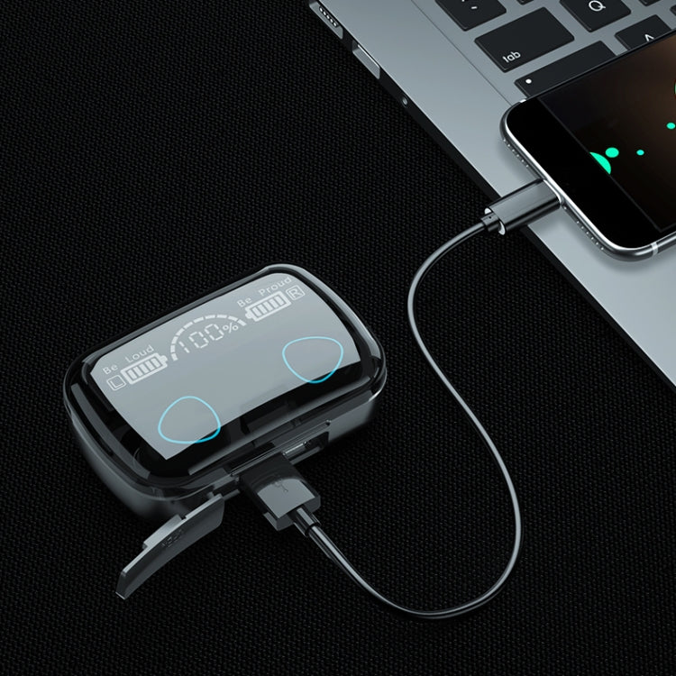 M10 Bluetooth 5.1 TWS Digital Display Wireless Bluetooth Earphone with Charging Box, Support Touch & Siri & Battery Display(Green) - TWS Earphone by PMC TechLife | Online Shopping South Africa | PMC TechLife