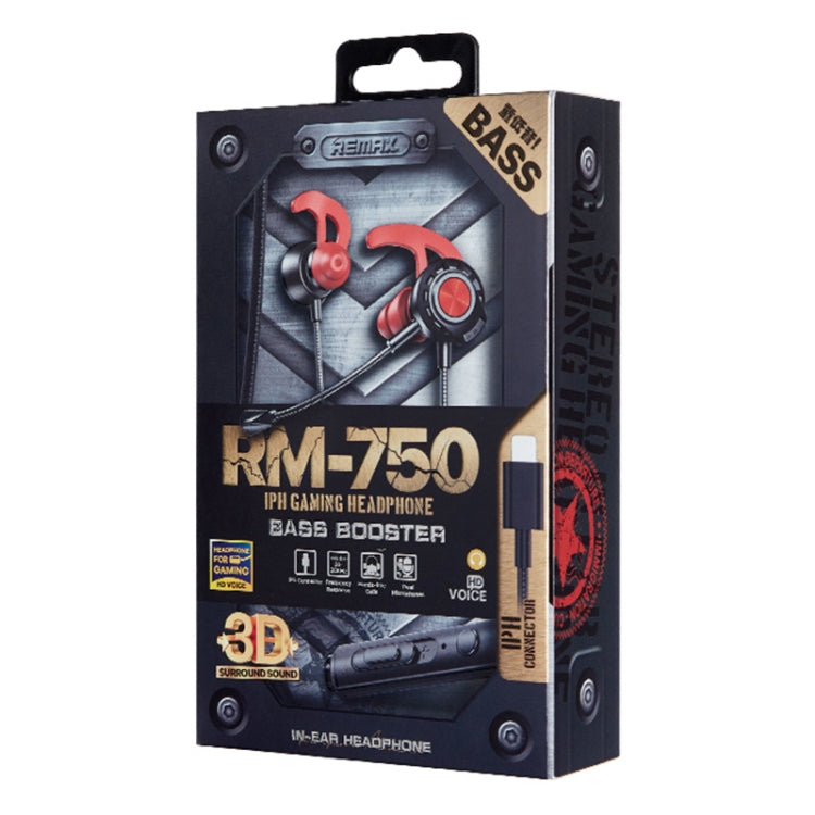 REMAX RM-750 8PIN Interface Gaming Earphone - Normal Style Earphone by REMAX | Online Shopping South Africa | PMC TechLife | Buy Now Pay Later Mobicred