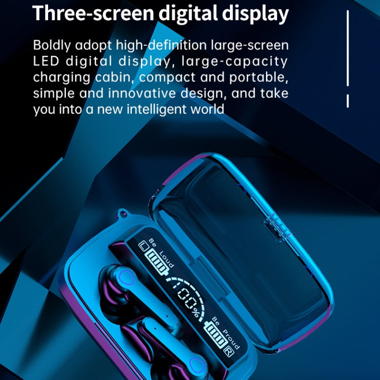 M19 Bluetooth 5.1 TWS Digital Display Wireless Bluetooth Earphone with Charging Box, Support Touch & Siri & Battery Display (Black) - TWS Earphone by PMC TechLife | Online Shopping South Africa | PMC TechLife