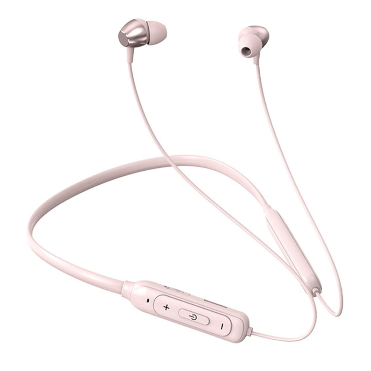 M61 Bluetooth 5.1 Business Sport Magnetic Metal Stereo Neck-mounted Bluetooth Earphone(Pink) - Neck-mounted Earphone by PMC TechLife | Online Shopping South Africa | PMC TechLife