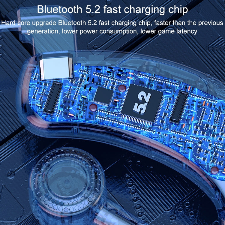 V12 Bluetooth 5.2 Business Hanging Ear Style Smart LED Digital Display Wireless Bluetooth Earphone with Charging Box (White) - Bluetooth Earphone by PMC TechLife | Online Shopping South Africa | PMC TechLife