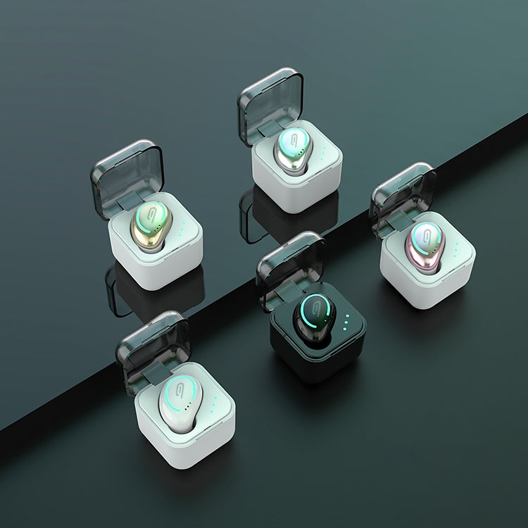 M-B8 Bluetooth 5.0 Mini Invisible In-ear Stereo Wireless Bluetooth Earphone with Charging Box (Silver) - TWS Earphone by PMC TechLife | Online Shopping South Africa | PMC TechLife