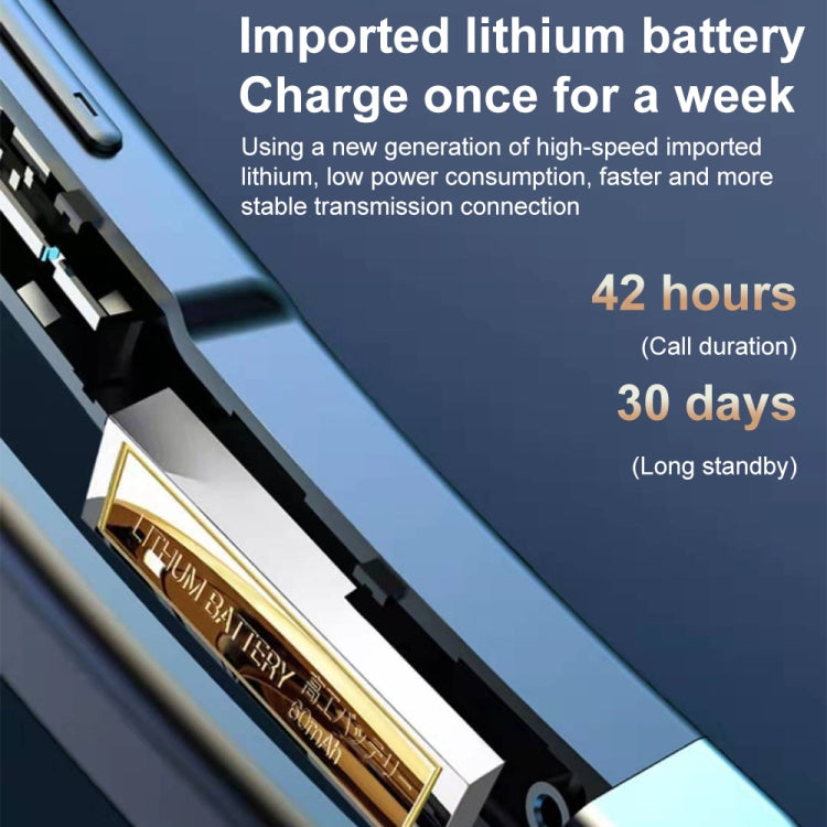 YYK-525 Single Rotatable Earhook Noise Cancelling Wireless Bluetooth Earphone with Charging Box & Digital Display - Bluetooth Earphone by PMC TechLife | Online Shopping South Africa | PMC TechLife