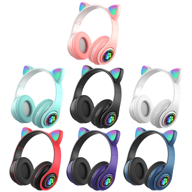 B39 Cat Ear Design LED Gradient Light Wireless Bluetooth Headset(Black) - Multimedia Headset by PMC TechLife | Online Shopping South Africa | PMC TechLife