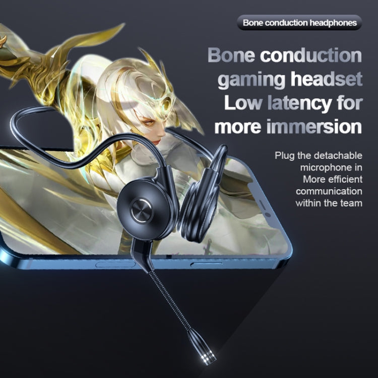 M-1 Back-mounted Touch Noise Reduction Bone Conduction Bluetooth Earphone with Detachable Microphone (Blue) - Headset & Headphone by PMC TechLife | Online Shopping South Africa | PMC TechLife