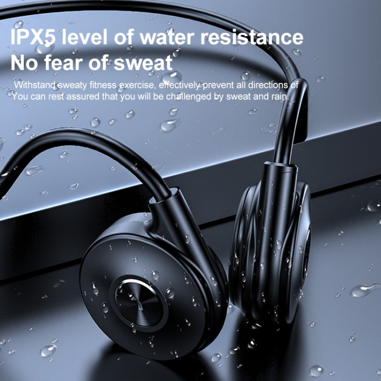 M-1 Back-mounted Touch Noise Reduction Bone Conduction Bluetooth Earphone with Detachable Microphone (Blue) - Headset & Headphone by PMC TechLife | Online Shopping South Africa | PMC TechLife