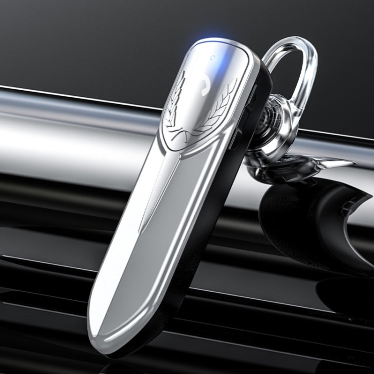 M81 CVC Noise Reduction Unilateral Business Ear-mounted Bluetooth Earphone, Support Siri & One for Two(Silver) - Bluetooth Earphone by PMC TechLife | Online Shopping South Africa | PMC TechLife