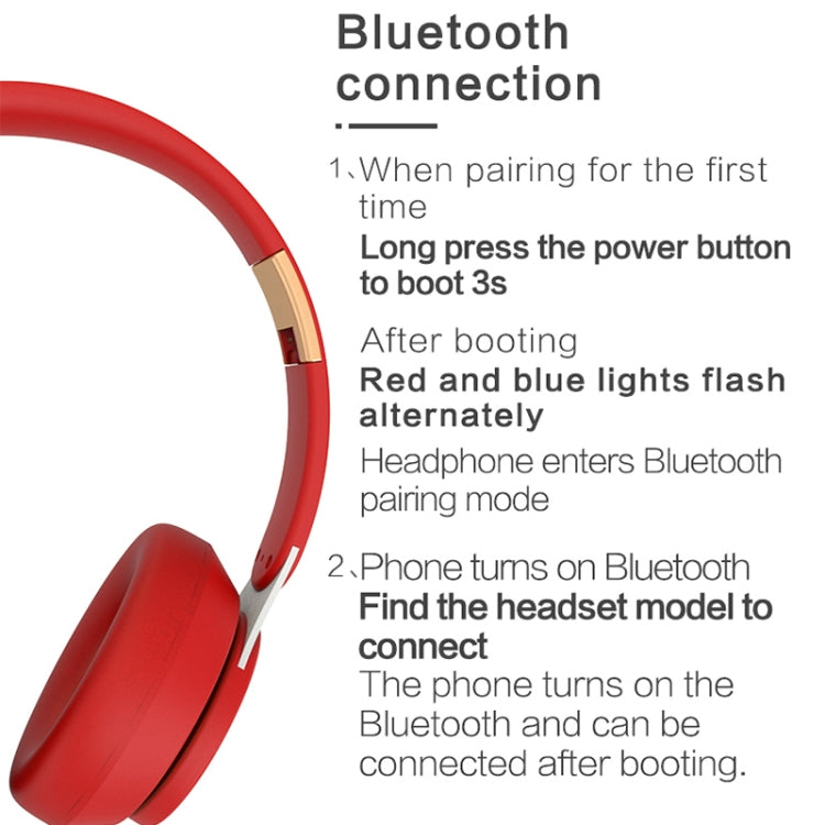 07S Folding Sports Computer Games Wireless Bluetooth V5.0 Headset with Mic (Red) - Headset & Headphone by PMC TechLife | Online Shopping South Africa | PMC TechLife
