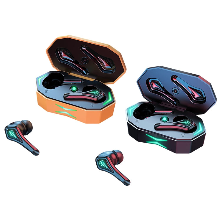 TWS-A10 Wireless Bluetooth Earphone with Charging Compartment(Orange) - Bluetooth Earphone by PMC TechLife | Online Shopping South Africa | PMC TechLife