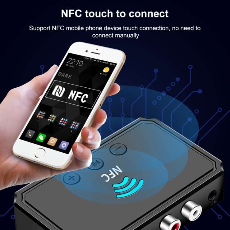 T36 NFC Bluetooth 5.0 Receiver Transmitter Headset Car Audio Player - Audio Receiver Transmitter by PMC TechLife | Online Shopping South Africa | PMC TechLife