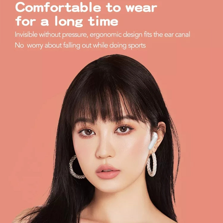 ETE-16 TWS Semi-In-Ear Digital Display Sports Bluetooth Earphones (White) - TWS Earphone by PMC TechLife | Online Shopping South Africa | PMC TechLife