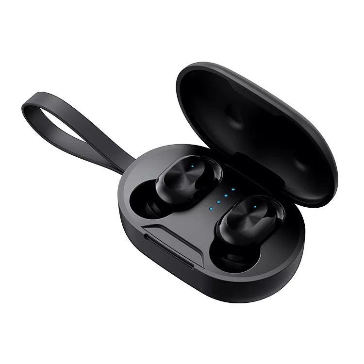 ETE-15 Waterproof Bluetooth 5.0 Binaural Touch Control TWS Wireless Earphones (Black) - TWS Earphone by PMC TechLife | Online Shopping South Africa | PMC TechLife