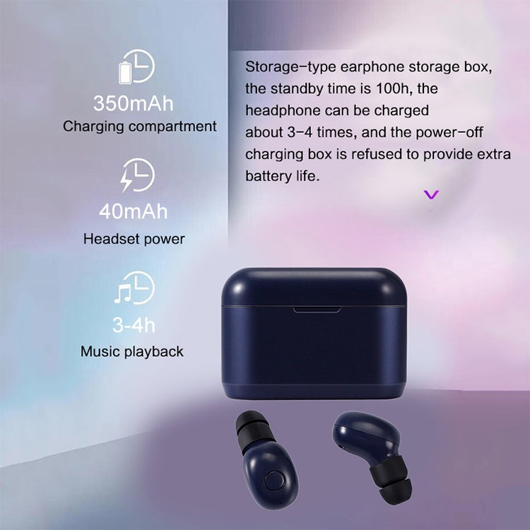 DT-4 IPX Waterproof Bluetooth 5.0 Wireless Bluetooth Earphone with 350mAh Magnetic Charging Box, Support for Calling(Black) - Bluetooth Earphone by PMC TechLife | Online Shopping South Africa | PMC TechLife