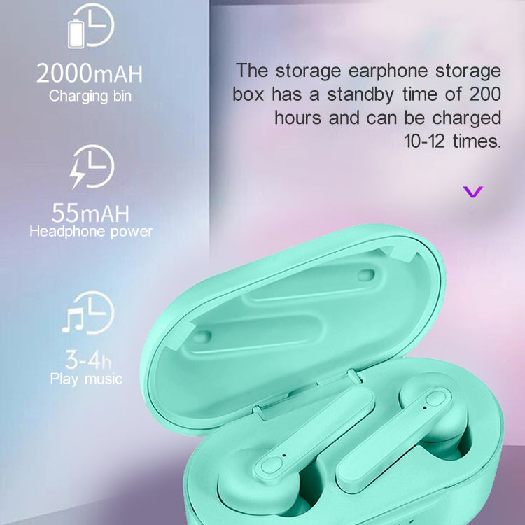 DT-5 IPX Waterproof Bluetooth 5.0 Wireless Bluetooth Earphone with Magnetic Charging Box, Support Call & Power Bank Function(Green) - Bluetooth Earphone by PMC TechLife | Online Shopping South Africa | PMC TechLife