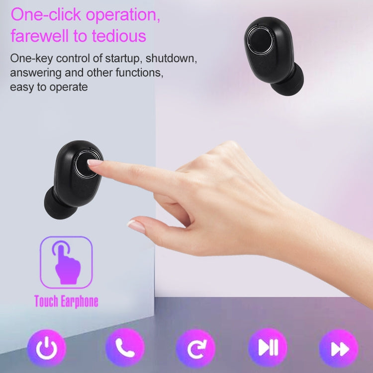 DT-13 Wireless Two Ear Bluetooth Headset Supports Touch & Smart Magnetic Charging(Pink) - Bluetooth Earphone by PMC TechLife | Online Shopping South Africa | PMC TechLife