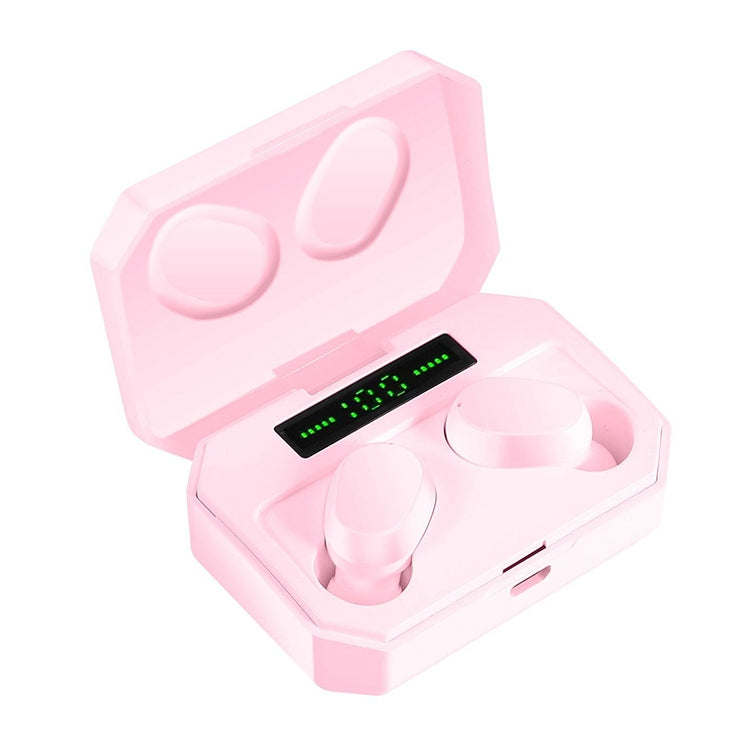 DT-14 Wireless Two Ear Bluetooth Headset Supports Touch & Smart Magnetic Charging & Power On Automatic Pairing(Pink) - Bluetooth Earphone by PMC TechLife | Online Shopping South Africa | PMC TechLife