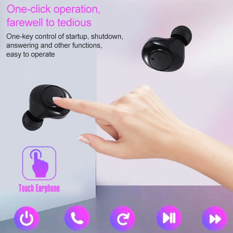 DT-15 Wireless Two Ear Bluetooth Headset Supports Touch & Smart Magnetic Charging & Power On Automatic Pairing (Green) - Bluetooth Earphone by PMC TechLife | Online Shopping South Africa | PMC TechLife