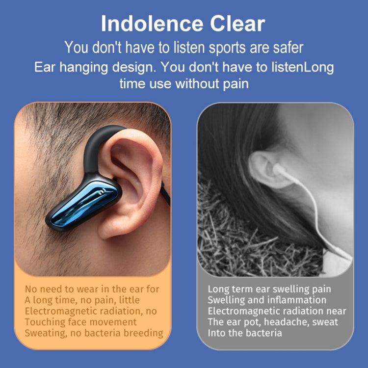 M-D8 IPX5 Waterproof Bone Passage Bluetooth Hanging Ear Wireless Earphone (Blue) - Bluetooth Earphone by PMC TechLife | Online Shopping South Africa | PMC TechLife