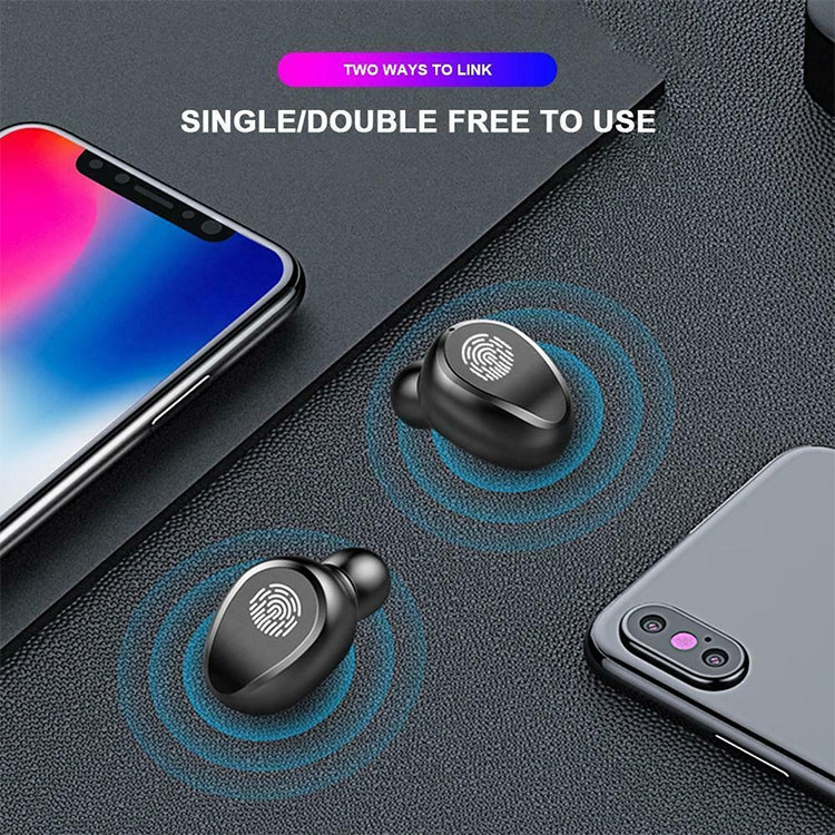 F9 TWS V5.0 Touch Control Binaural Wireless Bluetooth Headset with Charging Case and Digital Display - TWS Earphone by PMC TechLife | Online Shopping South Africa | PMC TechLife