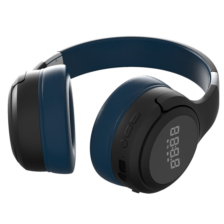 ZEALOT B28 Folding Headband Bluetooth Stereo Music Headset with Display (Black Blue) - free shipping - PMC TechLife - Order now!
