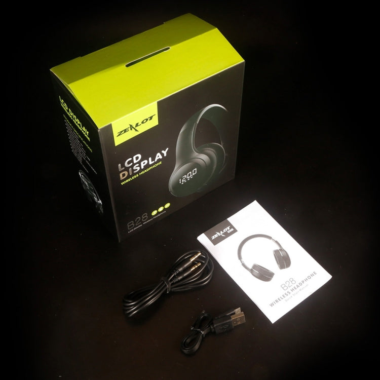 ZEALOT B28 Folding Headband Bluetooth Stereo Music Headset with Display (Black) - free shipping - PMC TechLife - Order now!