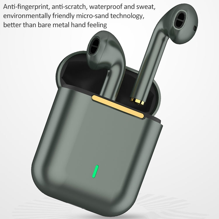 J18 Bluetooth 5.0 TWS Wireless Binaural Bluetooth Earphone with Charging Box(Green) - TWS Earphone by PMC TechLife | Online Shopping South Africa | PMC TechLife