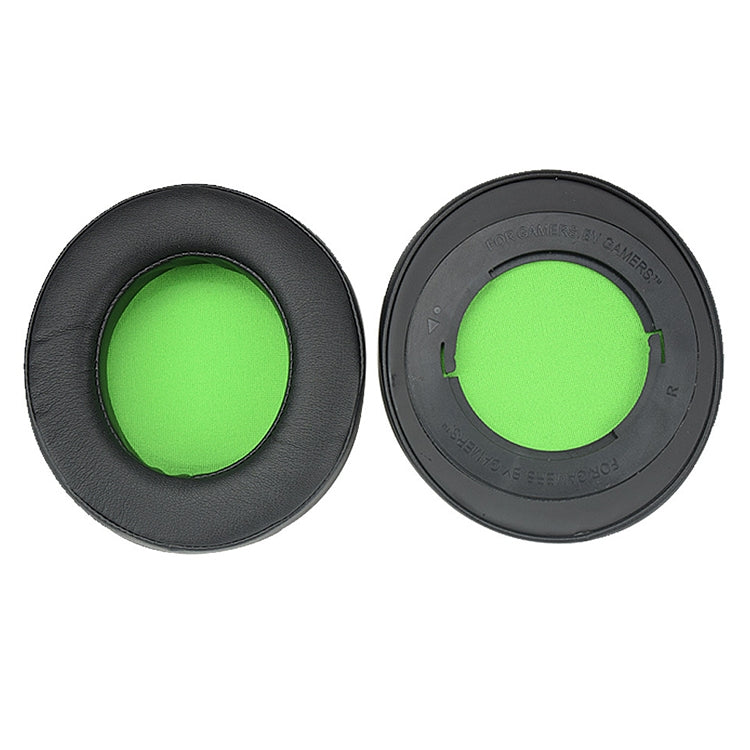 2 PCS For Razer Kraken 7.1 V2 Pro Headphone Cushion Sponge Green Net Cover Earmuffs Replacement Earpads - Earmuff & Pad by PMC TechLife | Online Shopping South Africa | PMC TechLife